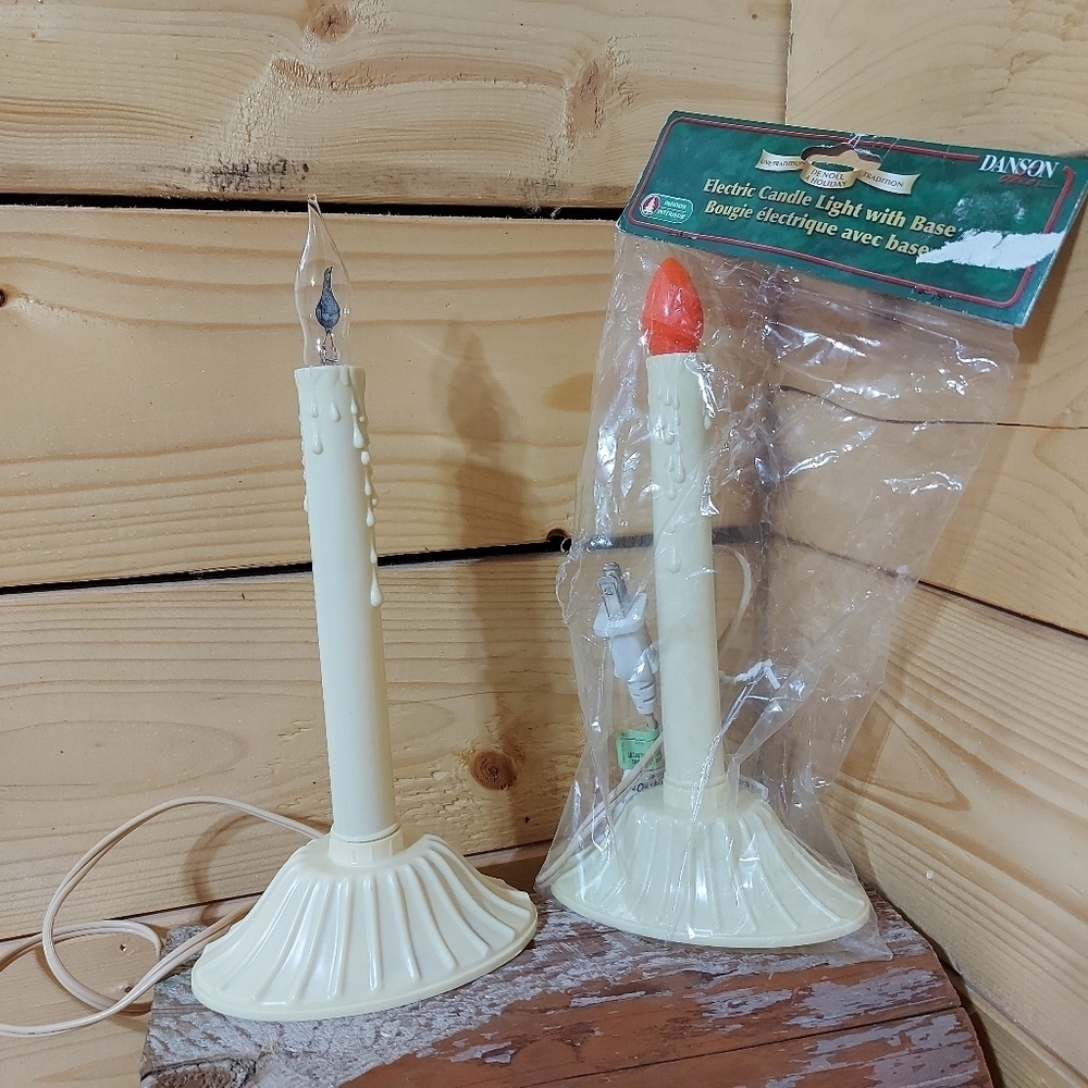 Vintage Christmas Single Light Windows Candolier Electric Drip Candles